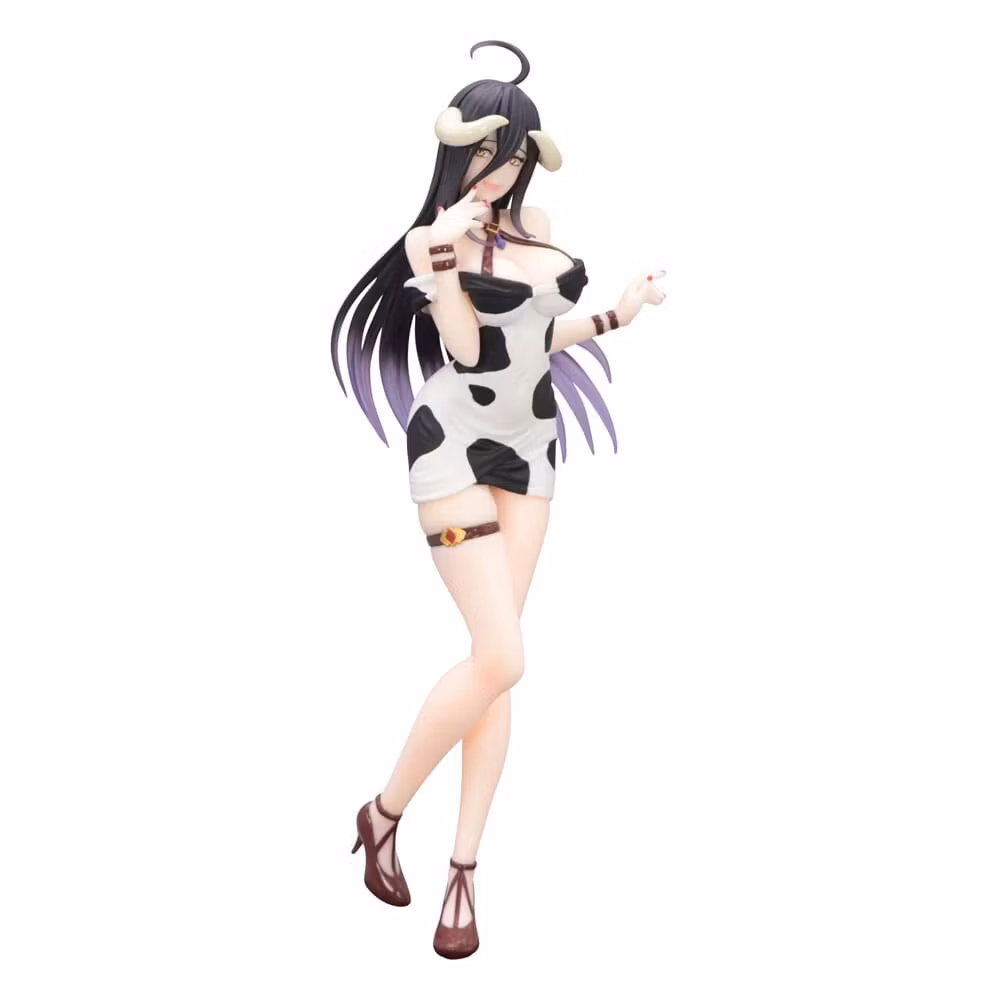 Overlord Trio-Try-iT PVC Statue Albedo Mini Dress Cow Pattern Ver. 21 cm