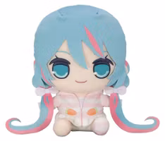 Hatsune Miku Kyurumaru Big Plush Figure Rabbit Ear Hood Pajama 28 cm