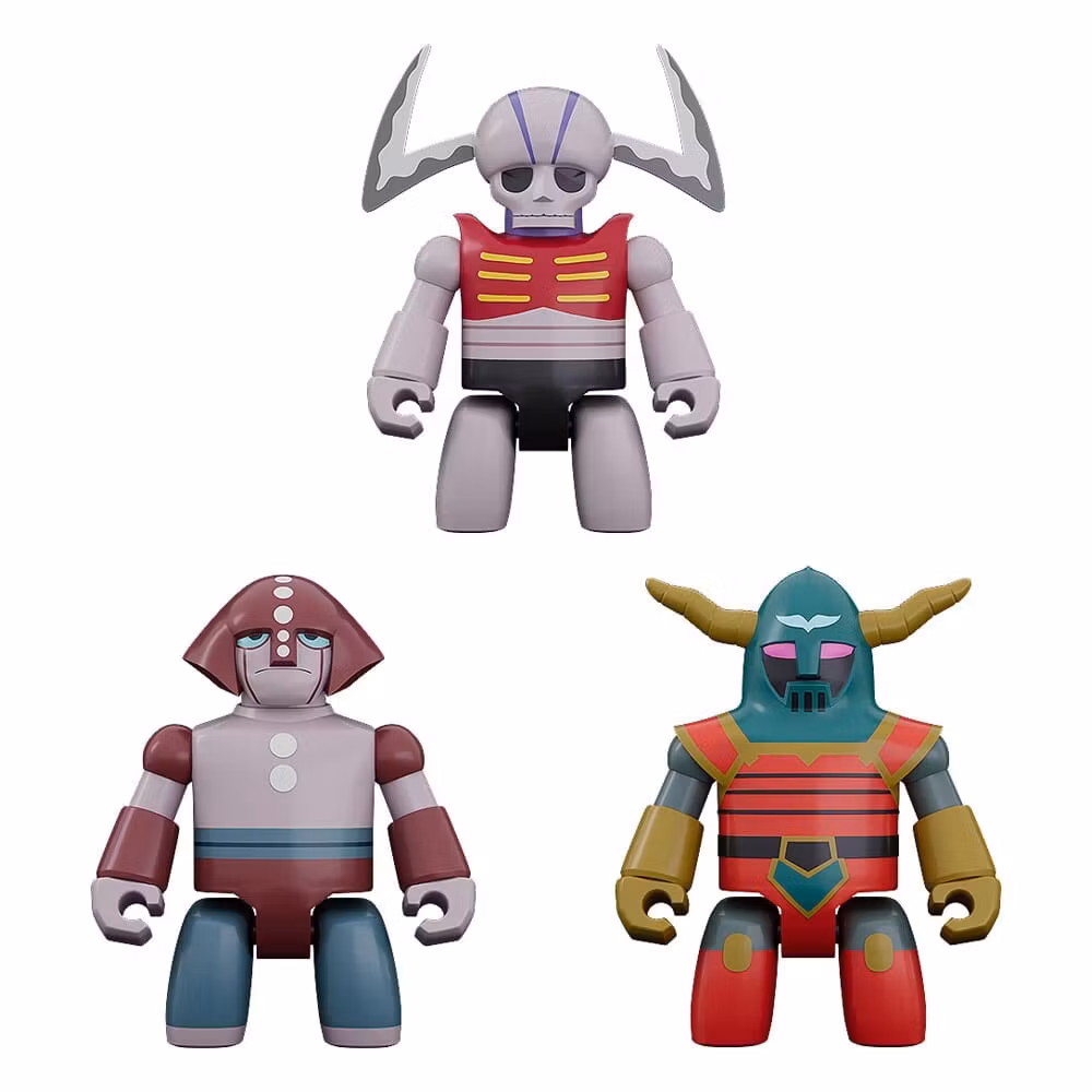 Mazinger Z Brickroid Action Figure Mechanical Beasts Set 1 5 cm