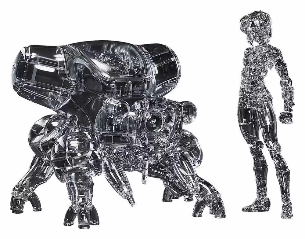 Ghost in the Shell PLAMAX minimum factory Plastic Model Kit Motoko Kusanagi with Fuchikoma: Thermoptic Camouflage Ver. 8 cm