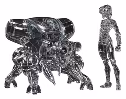 Ghost in the Shell PLAMAX minimum factory Plastic Model Kit Motoko Kusanagi with Fuchikoma: Thermoptic Camouflage Ver. 8 cm