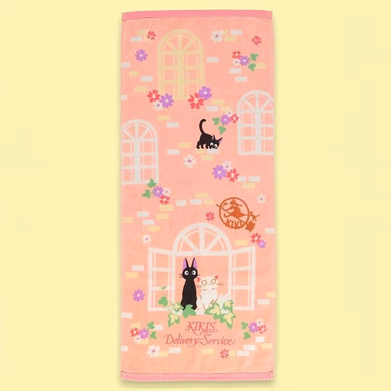 Kiki's Delivery Service Natsu Towel Sweet Pink Jiji 34 x 80 cm