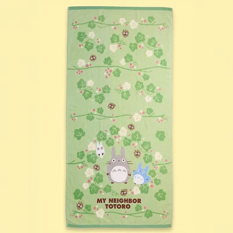 My Neighbor Totoro Towel Totoro Green Leaf 70 x 140 cm