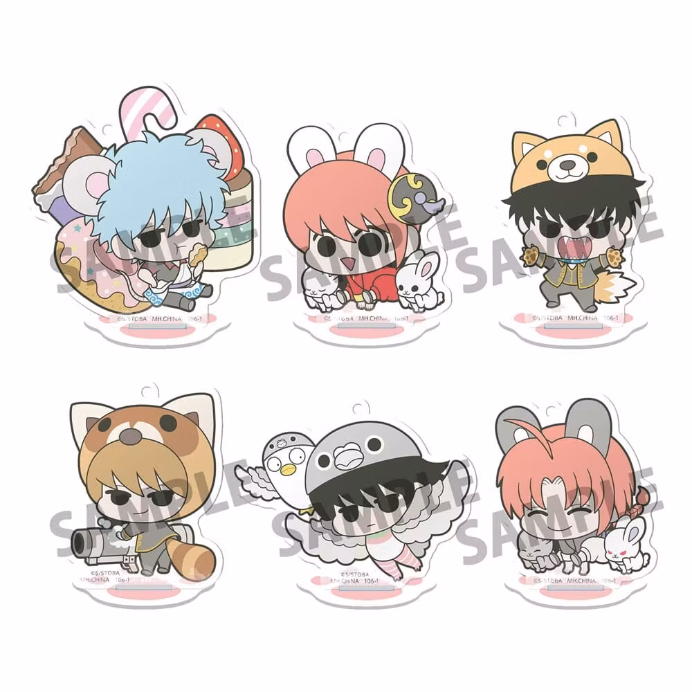 Gintama Acrylic Figure Prince Hata & Animal Paradise 6 cm Display (6)