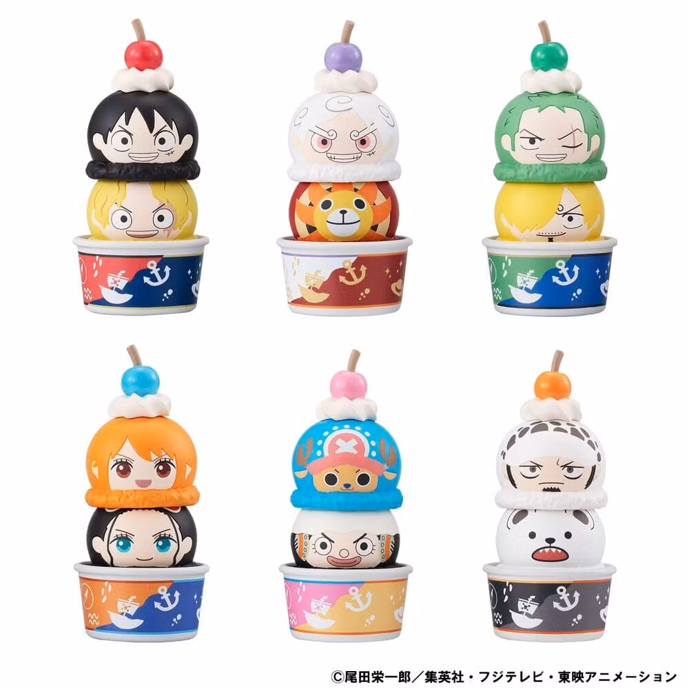 One Piece Tsumichen Stack up & Change Trading Figure 6-Pack 8 cm (with gift)