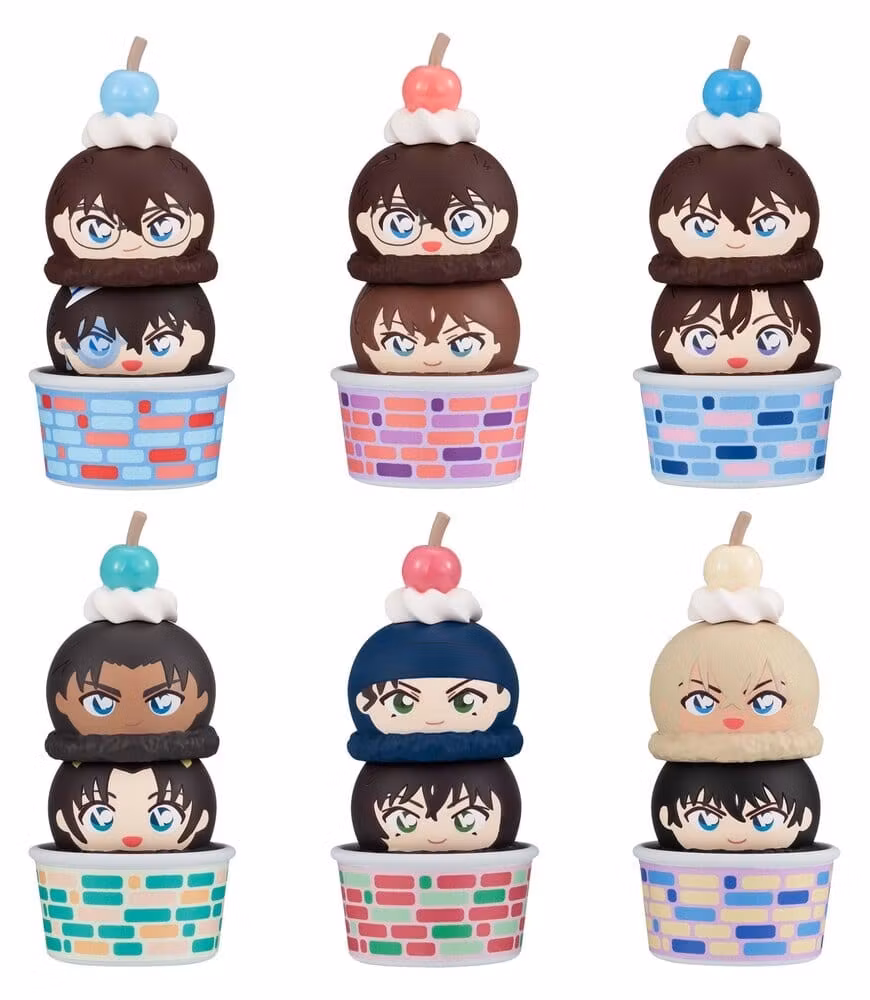 Detective Conan Tsumichen Stack up & Change Mini Figures 8 cm Blind Box Assortment (6) (with gift)