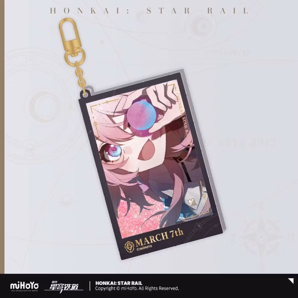 Honkai: Star Rail Countdown Departure Series Acrylic Keychain March 7th Glitter 9 cm
