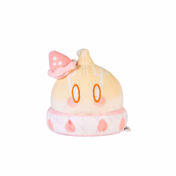 Genshin Impact Slime Sweets Party Series Plush Figure Mutant Electro Slime Strawberry Cake Style 7cm