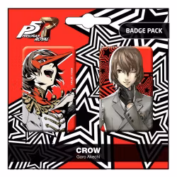 Persona 5 Royal Pin Badges 2-Pack Crow / Goro Akechi