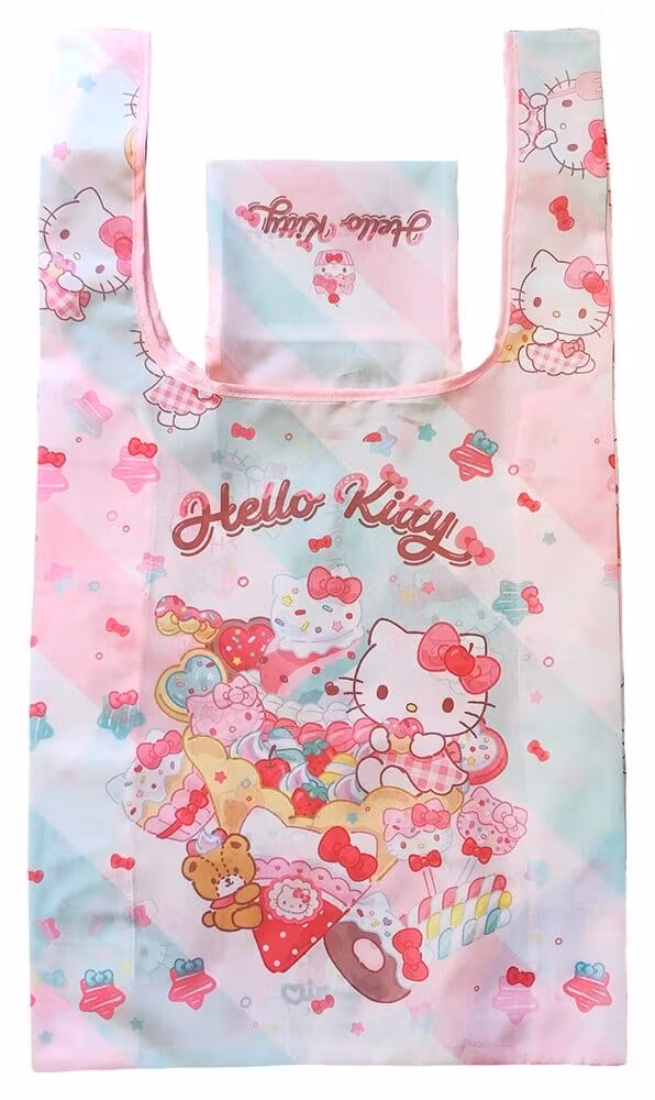Sanrio Tote Bag Hello Kitty Snack And Sweet Foldable