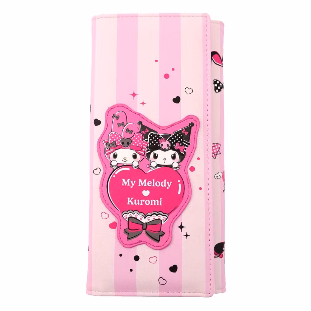 Sanrio Pink Black Party Series Coin Purse Kuromi & My Melody
