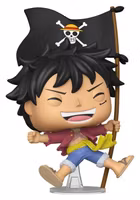 One Piece POP! Vinyl Animation Figure Luffy w/Flag 9 cm