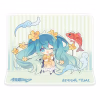 Hatsune Miku Acrylic Figure Standee Hatsune Miku Spring Time Chibi Miku with Koi 11 cm