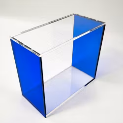 PREORDER - Evoretro Magnetic Acrylic Display Case for ETB with Colored Sides - Blue