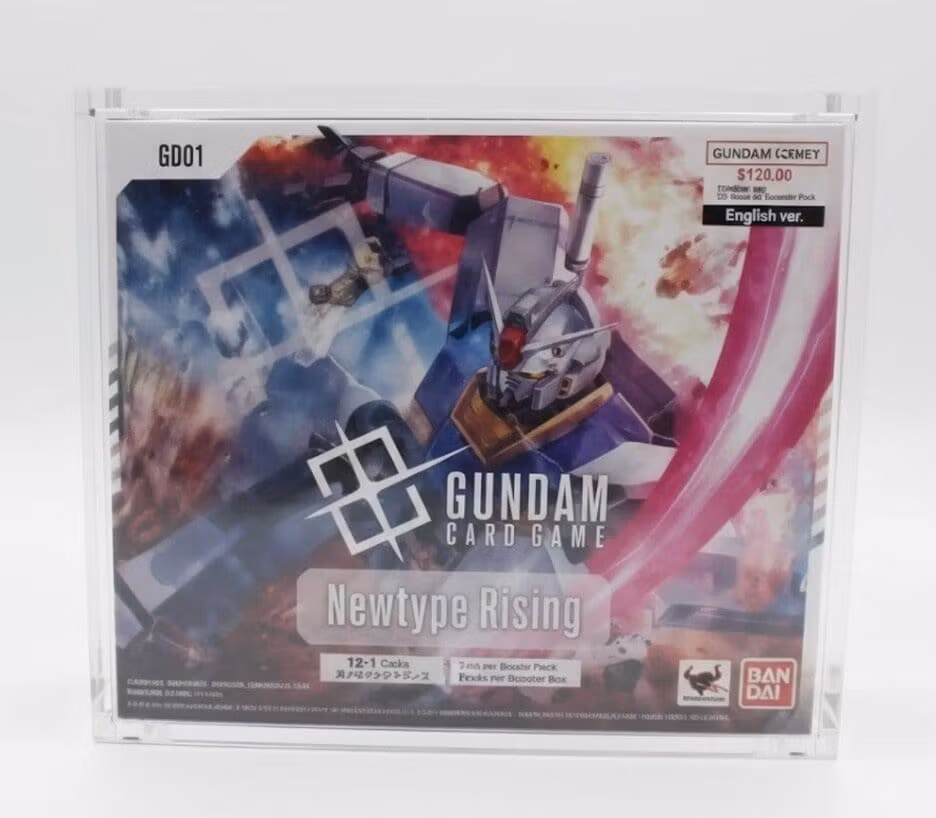 Evoretro Magnetic Acrylic Display Case for Gundam Card Game Booster Box Newtype Rising GD01