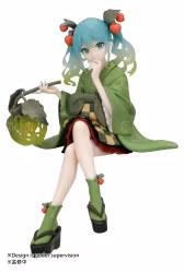 Hatsune Miku Noodle Stopper PVC Figure Flower Fairy Winter Cherry Green Color Ver. 15 cm