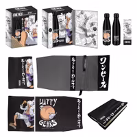 One Piece Steel Bottle, Sticker, Book Cover Gift Set Luffy Gears