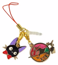 PREORDER - Kiki's Delivery Service Keychain Stained Glass Style Jiji Gold