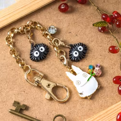 My Neighbor Totoro Charm Chain Keychain Small Totoro & Fruits