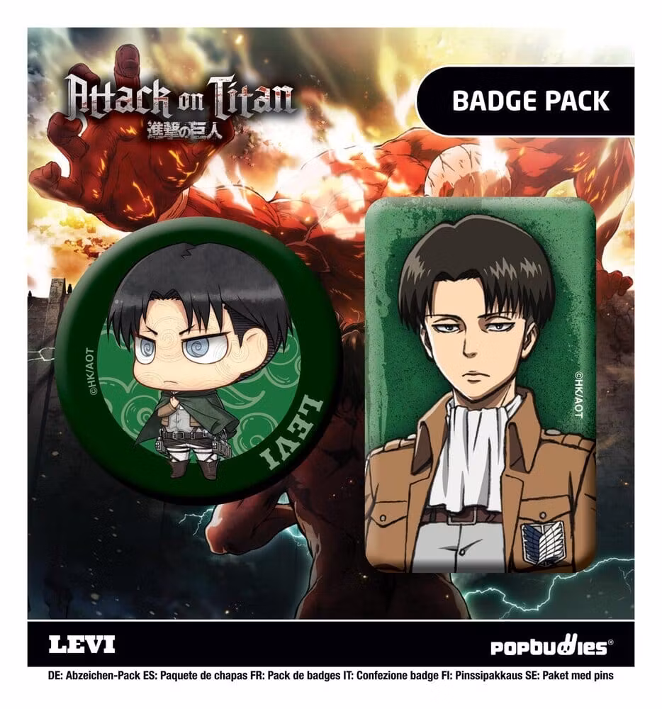 Attack on Titan Badges 2-Pack Levi