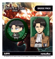 PREORDER - Attack on Titan Badges 2-Pack Levi