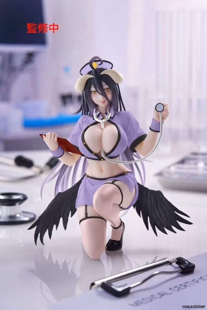 Overlord PVC Figure Desktop Cute Albedo (Nurse Ver.) Renewal 13 cm