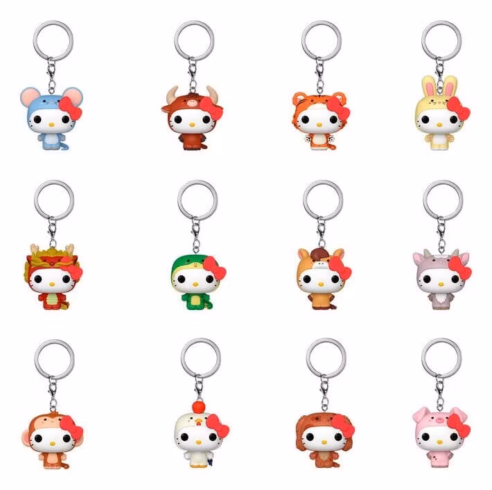 Hello Kitty Mystery Pocket POP! Vinyl Keychains 4 cm Animals Blind Box Display (12)
