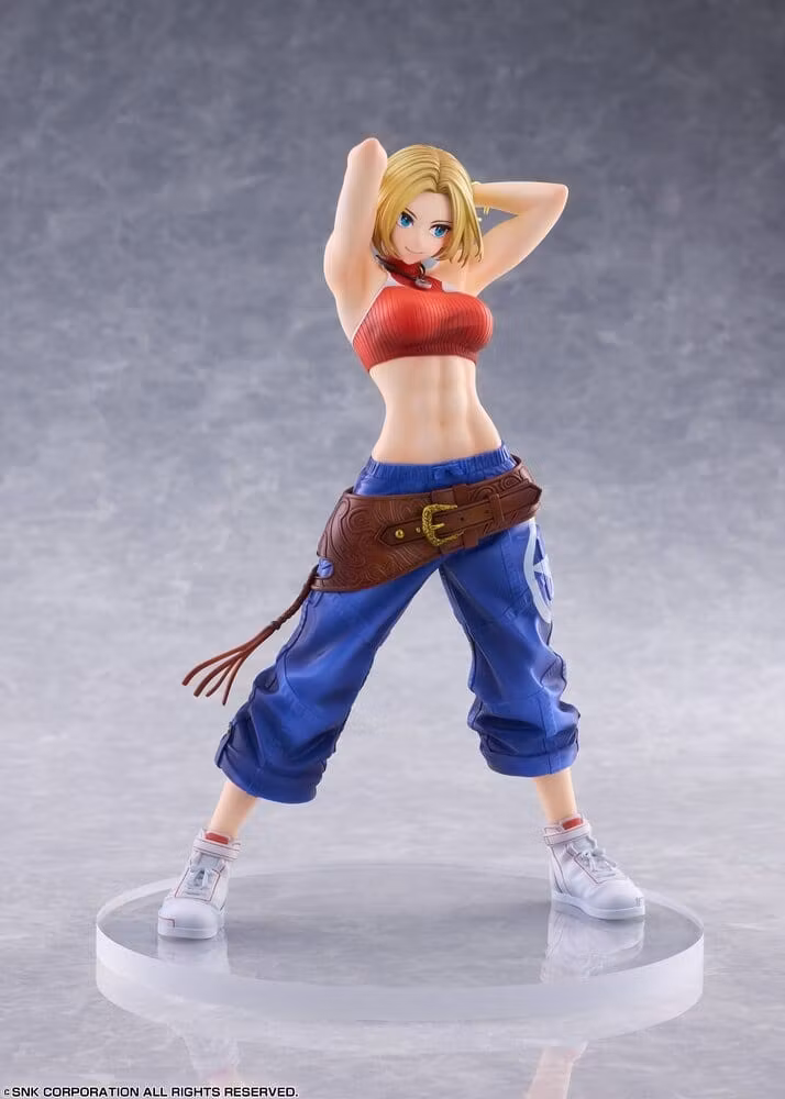 Fighting Girls Collection The King of Fighters XV PVC Figure 1/7 Blue Mary AmiAmi Limited Edition 26 cm
