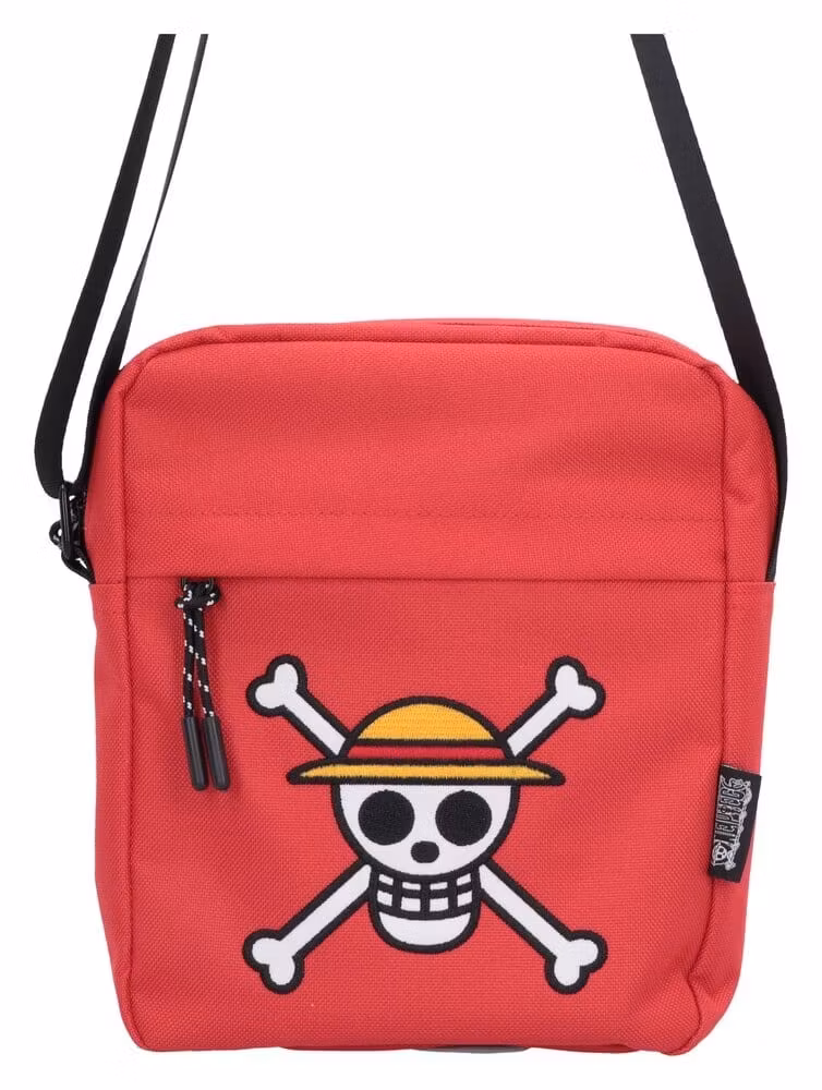 One Piece Crossbody Bag Luffy Jolly Roger (Red) 23 cm