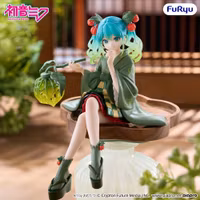 PREORDER - Hatsune Miku Noodle Stopper PVC Figure Flower Fairy Winter Cherry Green Color Ver. 15 cm
