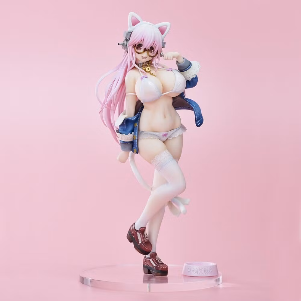 PREORDER - Super Sonico PVC Figure White Cat Ver. (Reissue) 27 cm