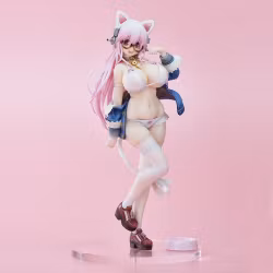 PREORDER - Super Sonico PVC Figure White Cat Ver. (Reissue) 27 cm