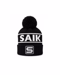 Stickad mössa SAIK Edition svart