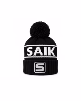 Stickad mössa SAIK Edition svart