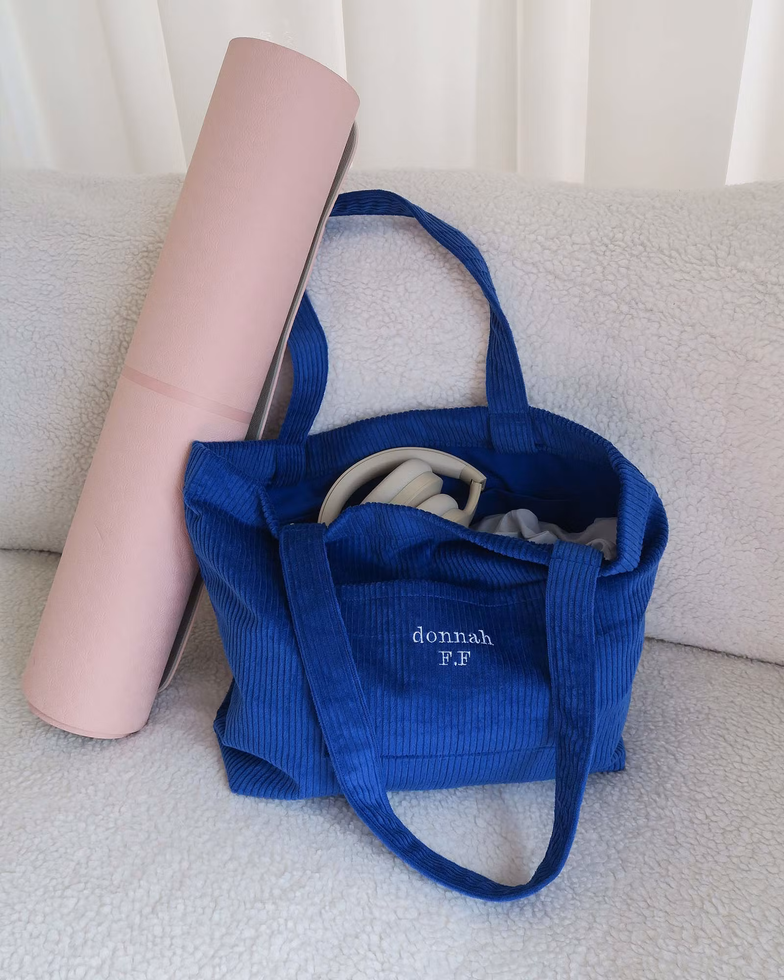 Corduroy Bag - Cobalt