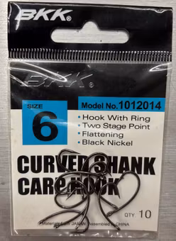 BKK Curved Shank Carp Hook #6 (10-Pack)