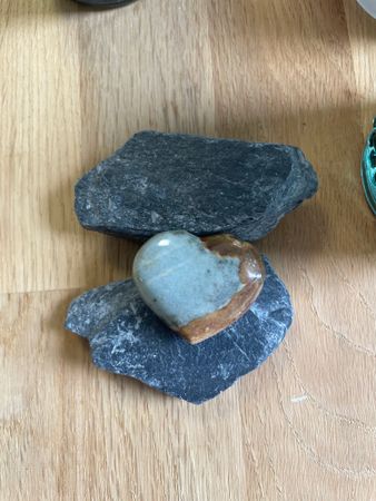 Polykrom hjärta Jaspis