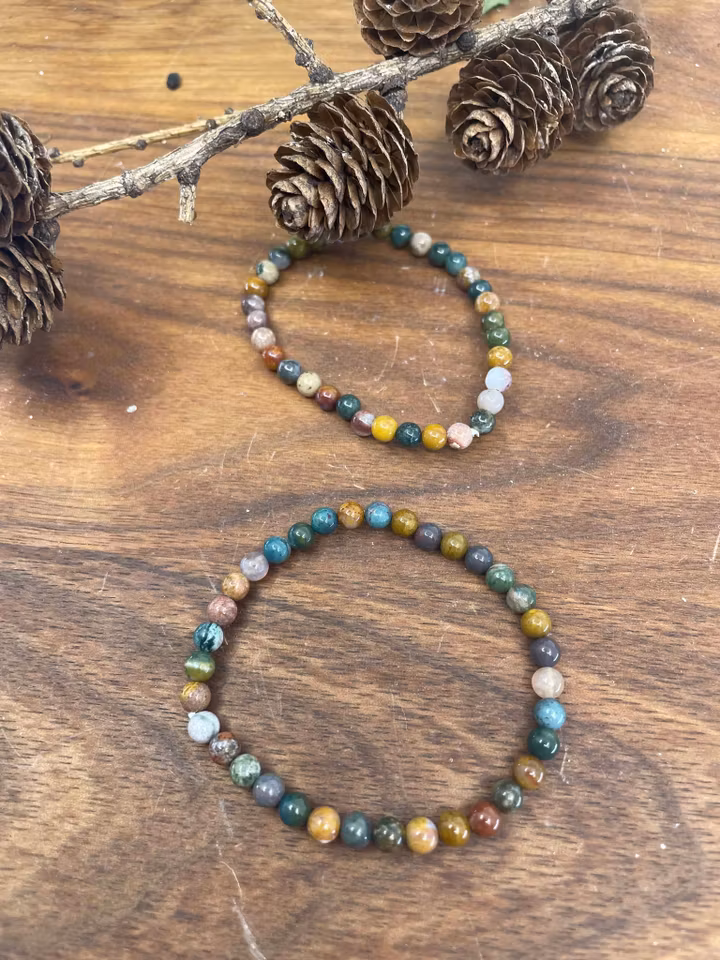 Kristall armband barn Ocean Jaspis