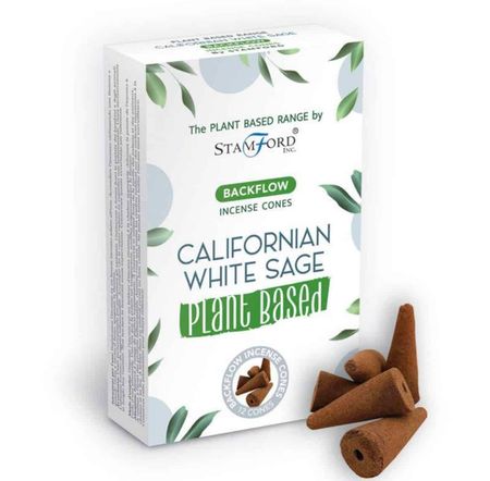 Rökelsekoner vit salvia 12 pack