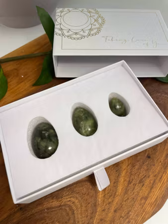 Yoni ägg 3 pack Jade utan snöre