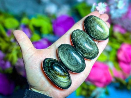 Handsten guld obsidian 60-70 gram