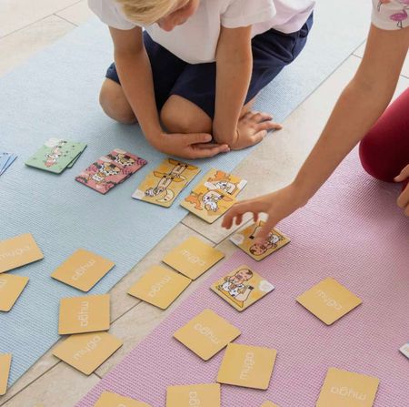 Yoga spel memory barn