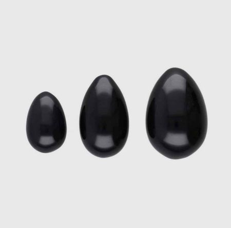 Yoni ägg 3 pack utan snöre Obsidian