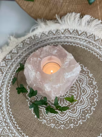 Värmeljushållare rosenkvarts