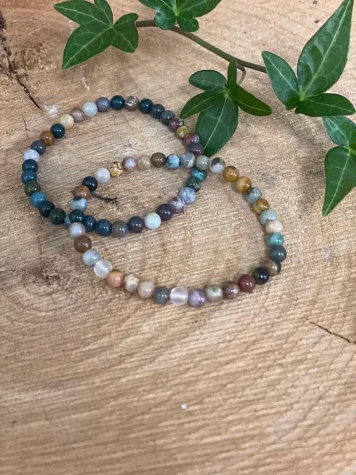 Kristall armband barn Ocean Jaspis