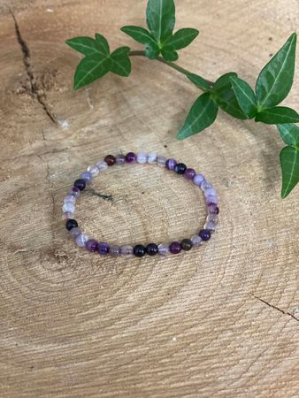 Kristallarmband barn lila agat