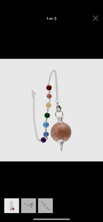Pendel Adular med chakra stenar