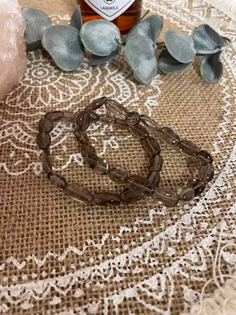 Kristallarmband Rökkvarts oregelbundna stenar
