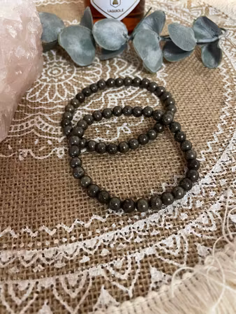 Kristallarmband polerad pyrit