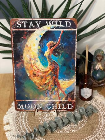 Metallskylt Moon child